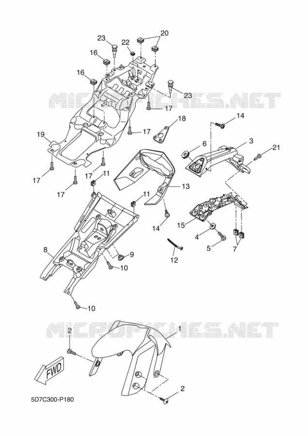 GARDE BOUE Yamaha MOTO 125 2015 MT  MT125