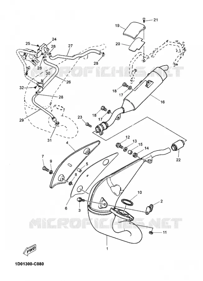 ECHAPPEMENT Yamaha MOTO 125 2005 DTRE  DT125RE