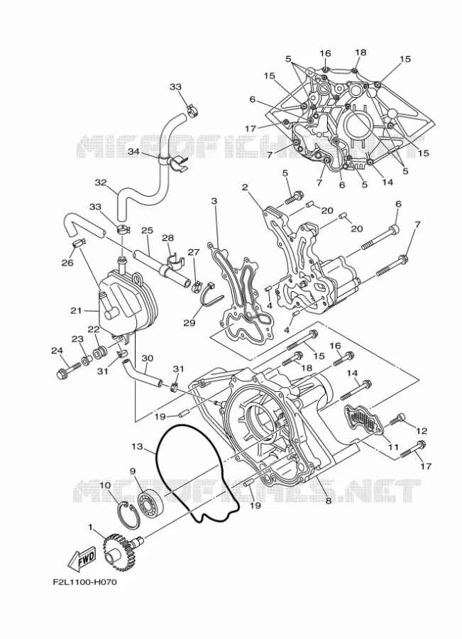 POMPE A HUILE Yamaha WAVERUNNER 1100 2015 V1  VX1100E-P
