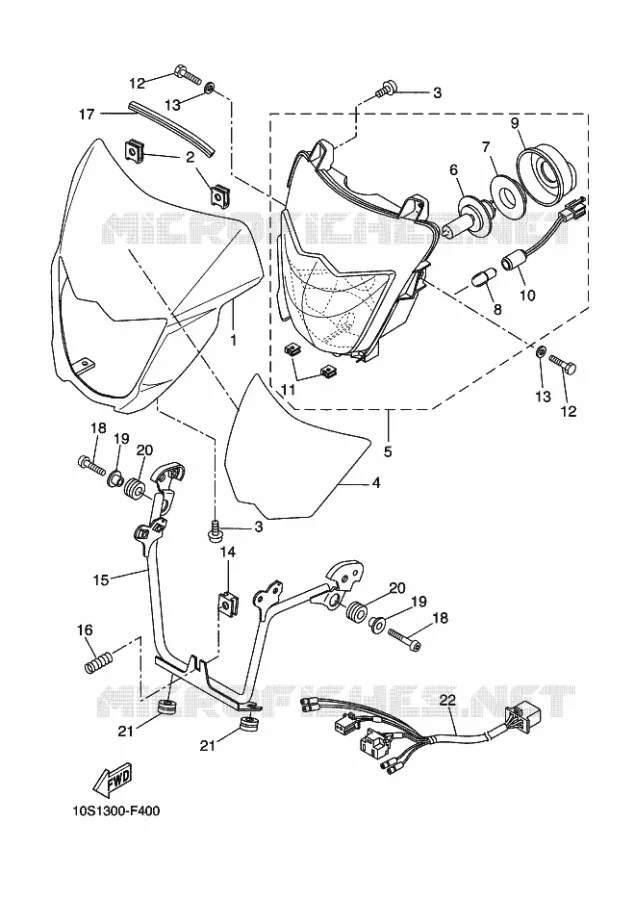 PHARE  Yamaha MOTO 660 2010 XTX  XT660X