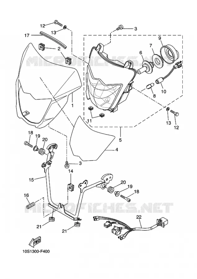 PHARE  Yamaha MOTO 660 2010 XTX  XT660X