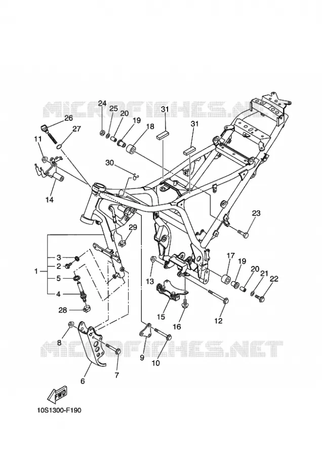 CADRE Yamaha MOTO 660 2010 XTX  XT660X