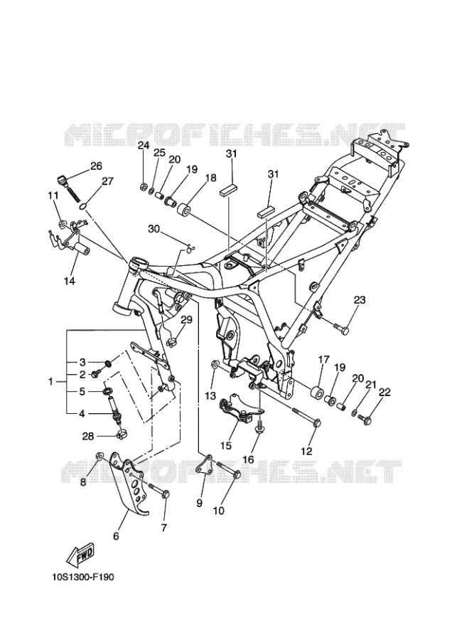 CADRE Yamaha MOTO 660 2010 XTR  XT660R