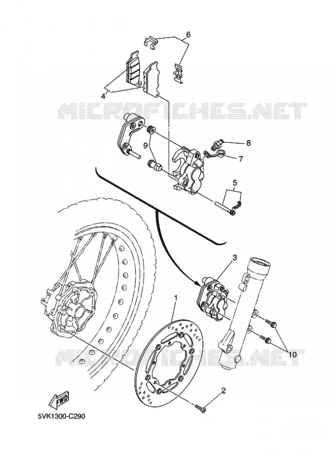 ETRIER DE FREIN AVANT Yamaha MOTO 660 2010 XTR  XT660R