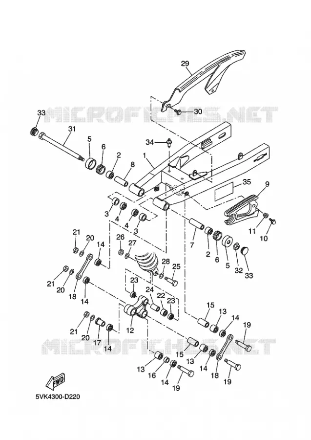 BRAS OSCILLANT  Yamaha MOTO 660 2010 XTR  XT660R