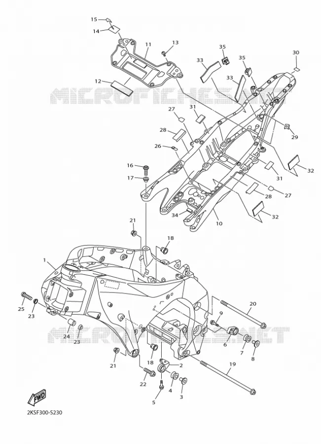 CADRE Yamaha MOTO 1000 2018 R1M  YZF-R1M