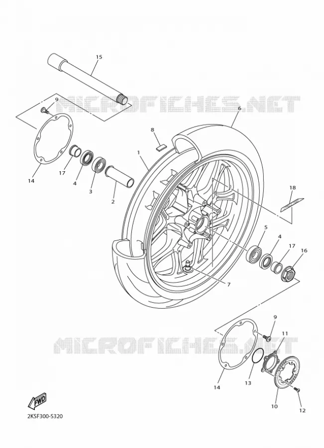 ROUE AVANT Yamaha MOTO 1000 2018 R1M  YZF-R1M