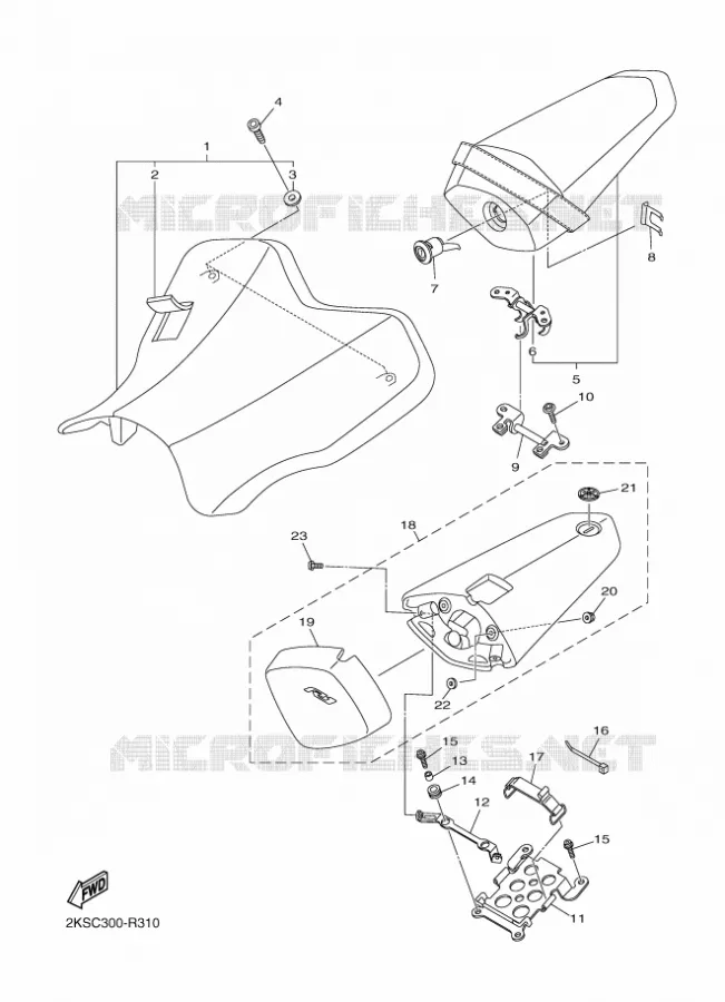 SELLE Yamaha MOTO 1000 2018 R1M  YZF-R1M