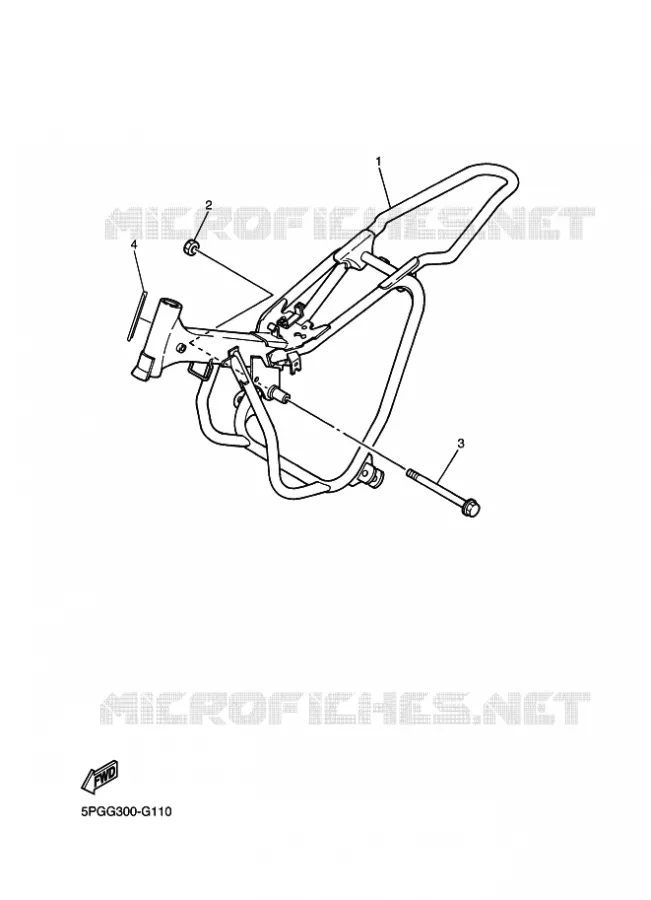CADRE Yamaha MOTO 50 2018 PW  PW50