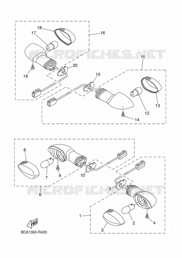 CLIGNOTANT Yamaha MOTO 700 2018 TRACER  MTT690-A