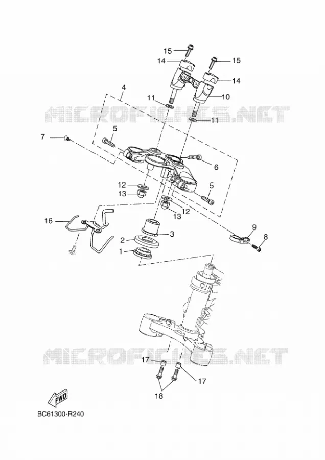 DIRECTION Yamaha MOTO 700 2018 TRACER  MTT690-A