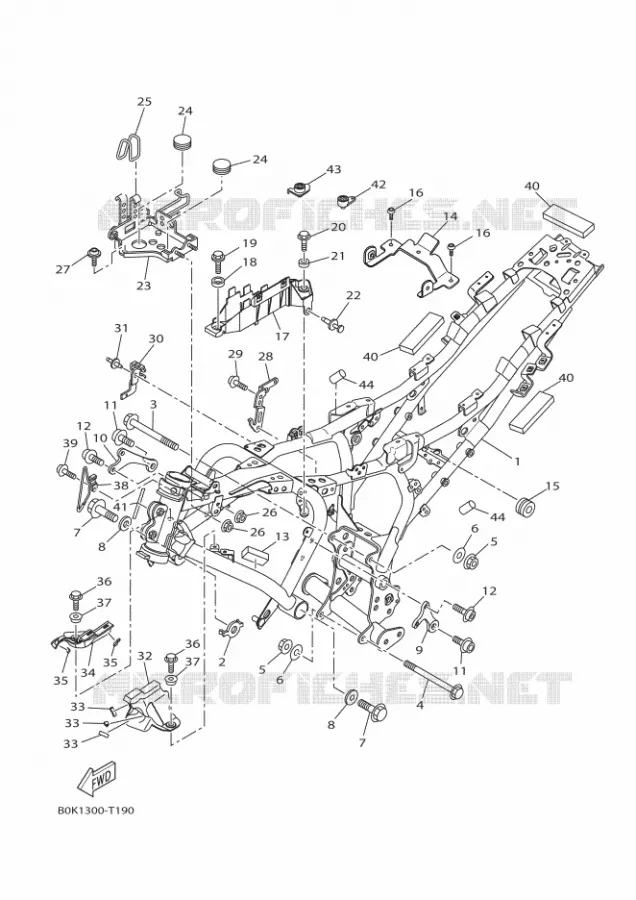 CADRE Yamaha MOTO 700 2018 TRACER  MTT690-A