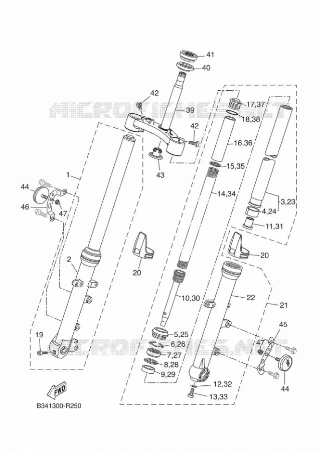 FOURCHE Yamaha MOTO 700 2018 TRACER  MTT690-A
