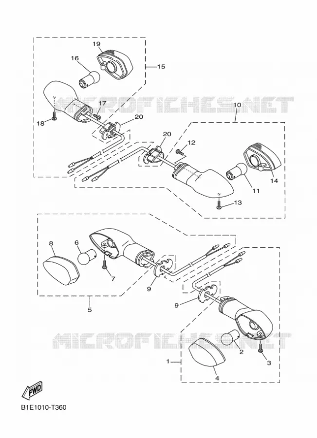 CLIGNOTANT Yamaha MOTO 250 2018 MT  MTN250-A