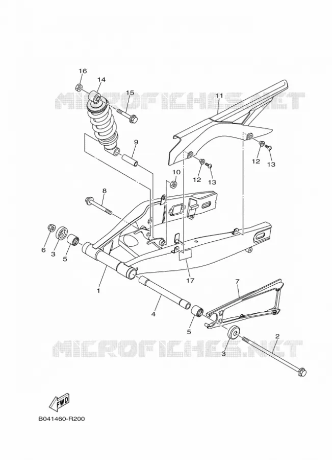 BRAS OSCILLANT / AMORTISSEUR Yamaha MOTO 250 2018 MT  MTN250-A