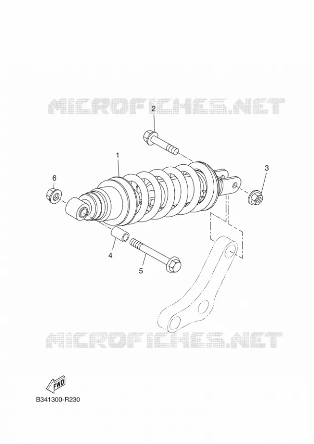 AMORTISSEUR ARRIERE Yamaha MOTO 700 2018 XSR 35KW  MTM690-U