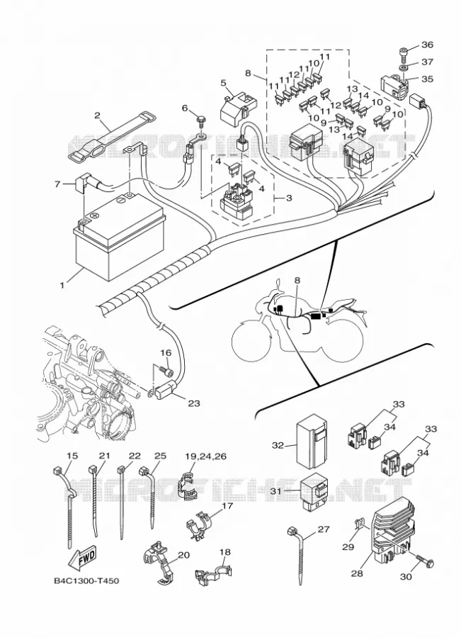 ELECTRIQUE 1 Yamaha MOTO 700 2018 MT  MTN690-A