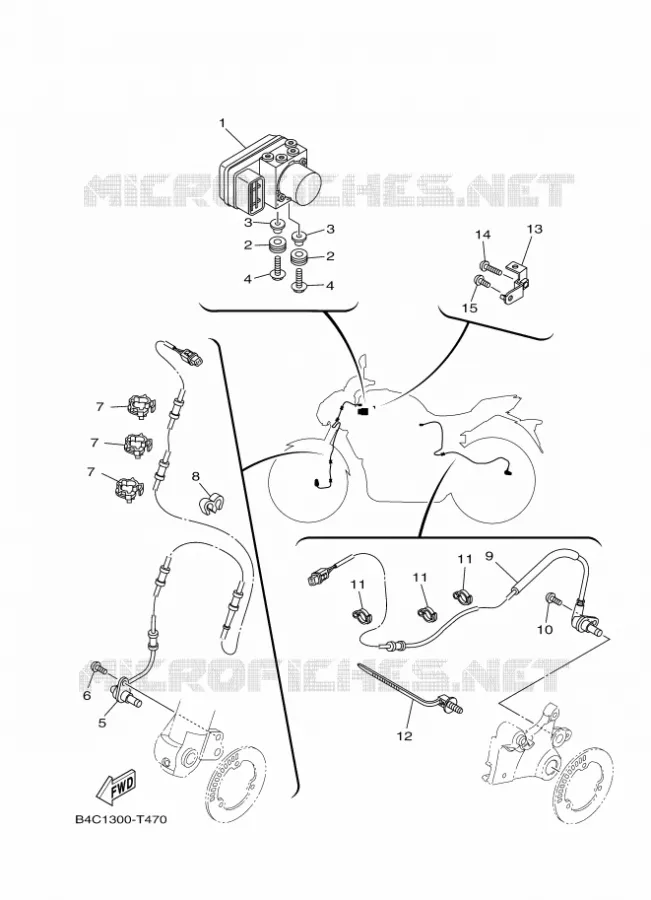 ELECTRIQUE 3 Yamaha MOTO 700 2018 MT  MTN690-A