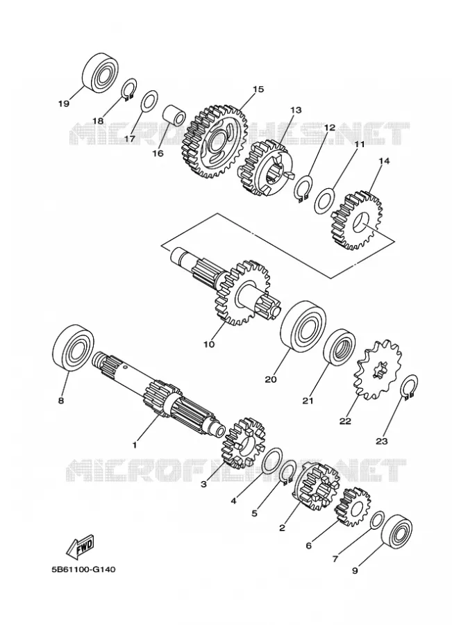 TRANSMISSION Yamaha MOTO 110 2018 TTR  TT-R110E