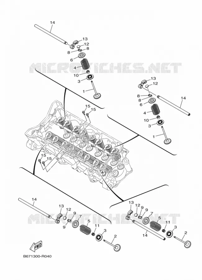 SOUPAPE Yamaha MOTO 1000 2018 MT  MTN1000