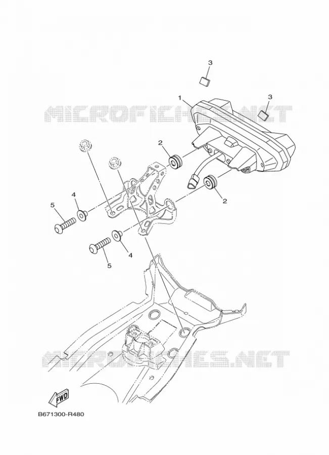 FEU ARRIERE Yamaha MOTO 1000 2018 MT  MTN1000