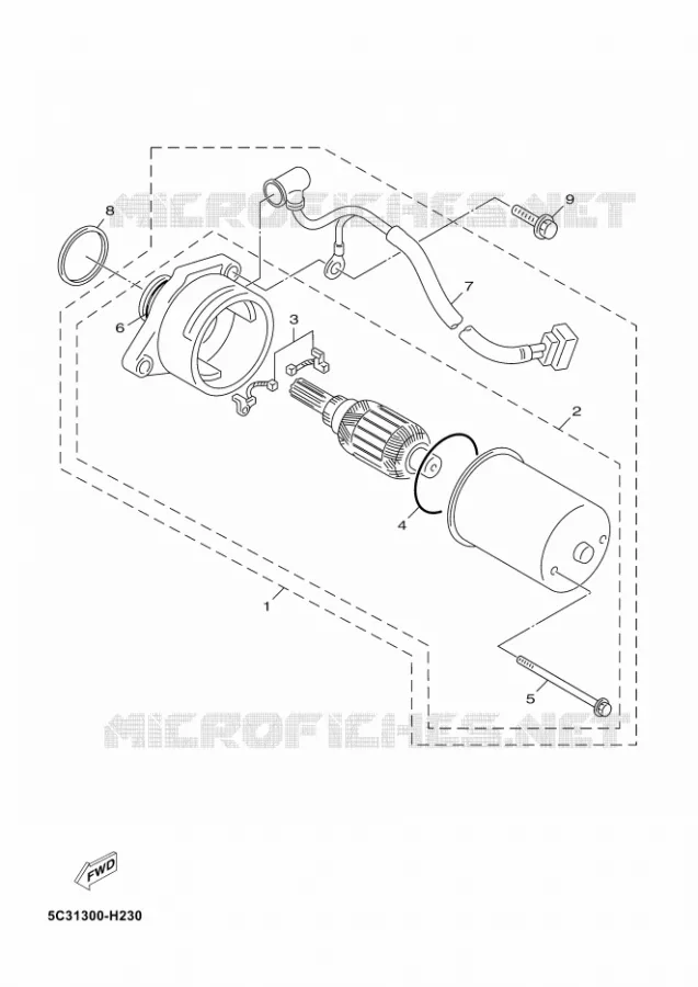 DEMARREUR Yamaha SCOOTER 50 2012 NEOS 4  YN50F