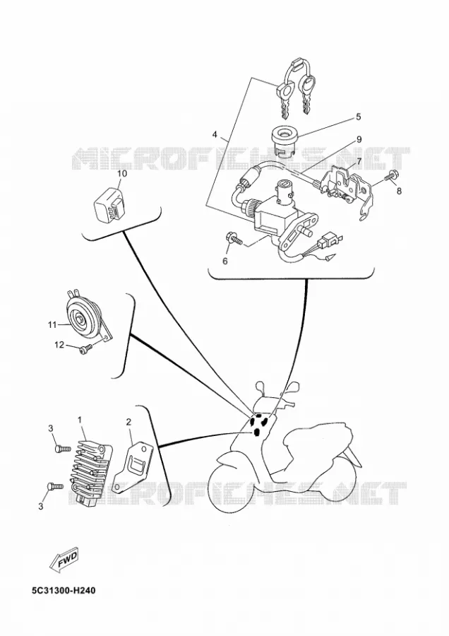 ELECTRIQUE 1 Yamaha SCOOTER 50 2012 NEOS 4  YN50F