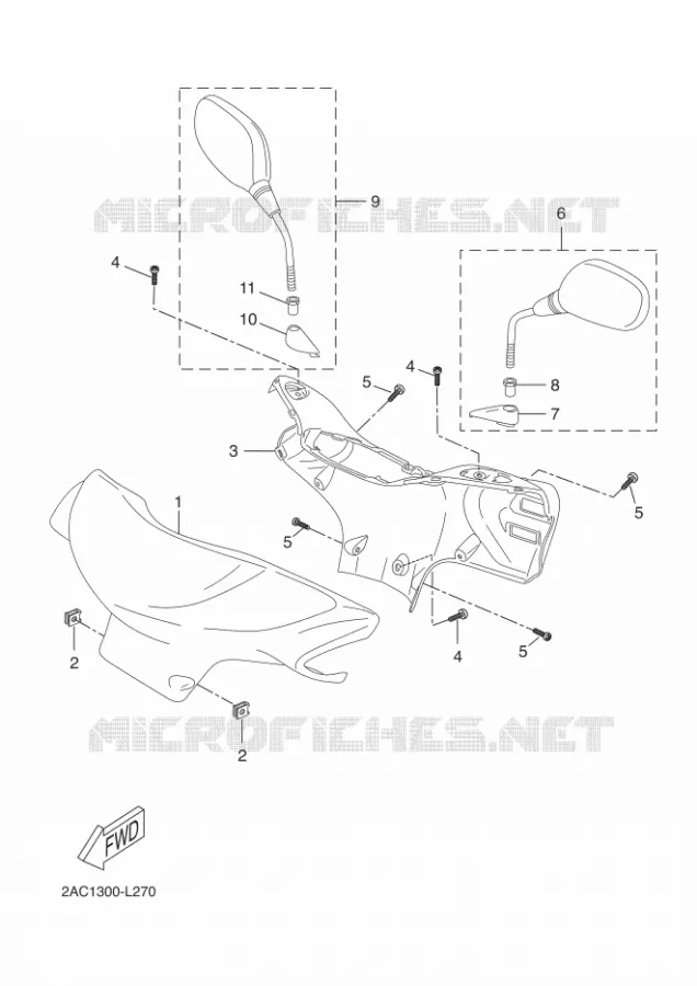 CARENAGE 1 Yamaha SCOOTER 50 2012 NEOS 4  YN50F