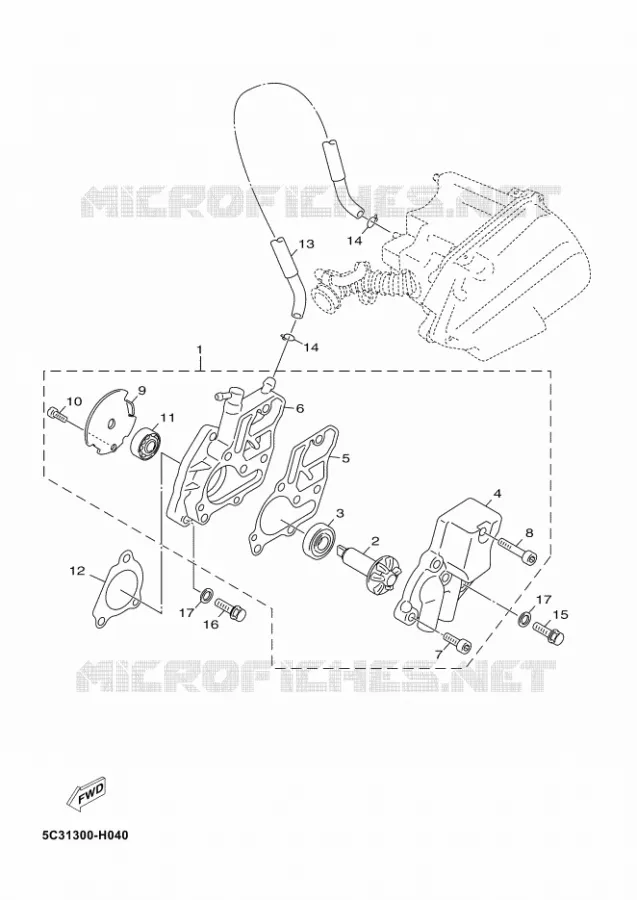 POMPE A EAU / DURITES Yamaha SCOOTER 50 2012 NEOS 4  YN50F