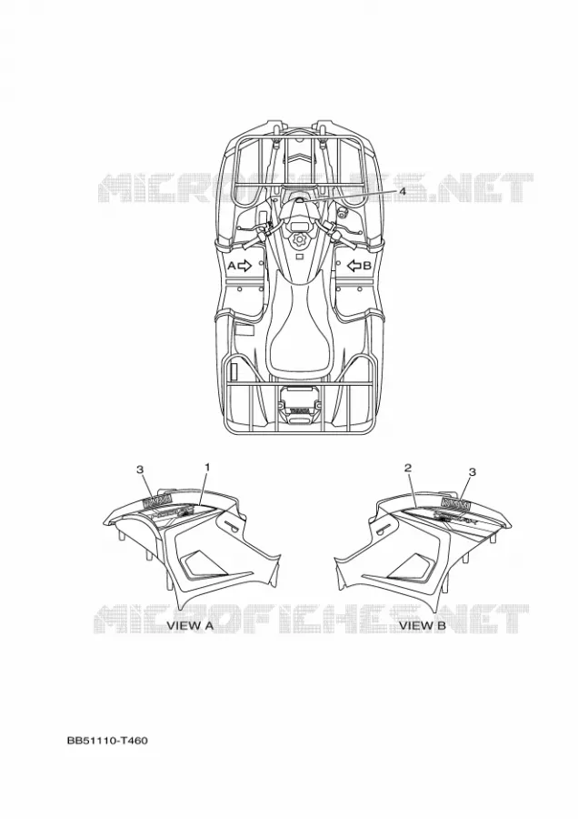 EMBLEME Yamaha QUAD 450 2018 KODIAK  YFM450FWBD