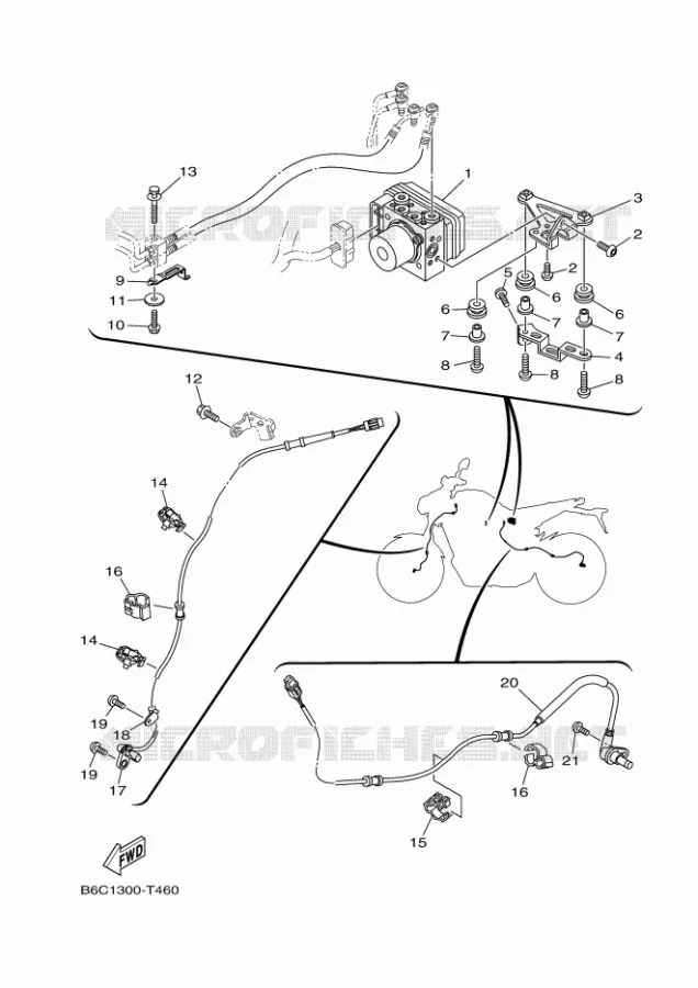 PARTIE ELECTRIQUE 3 Yamaha MOTO 900 2018 MT  MTN850D