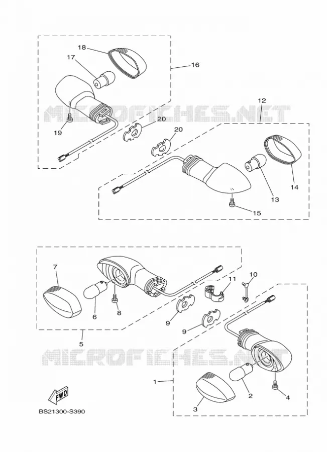 CLIGNOTANT Yamaha MOTO 900 2018 MT  MTN850D