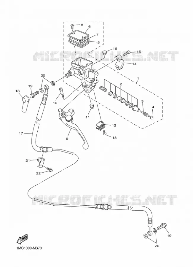 MAITRE CYLINDRE D'EMBRAYAGE Yamaha MOTO 1300 2018 FJR  FJR1300-A