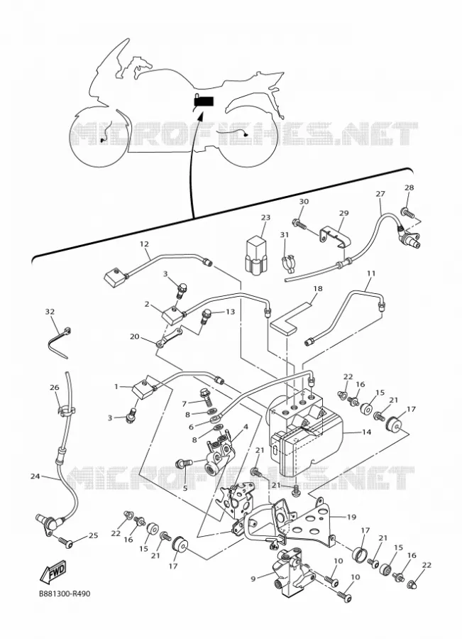 PARTIE ELECTRIQUE 3 Yamaha MOTO 1300 2018 FJR  FJR1300-A