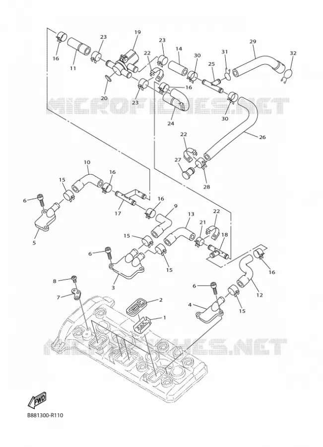 SYSTÈME D'ADMISSION D'AIR AIS Yamaha MOTO 1300 2018 FJR  FJR1300-A