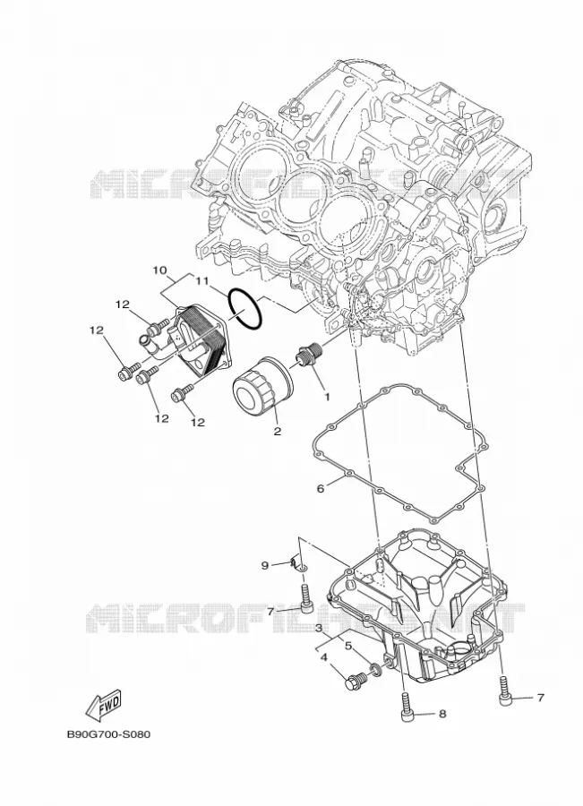 FILTRE A HUILE Yamaha MOTO 900 2018 XSR  MTM850