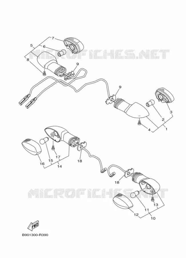 CLIGNOTANT Yamaha MOTO 900 2018 XSR  MTM850