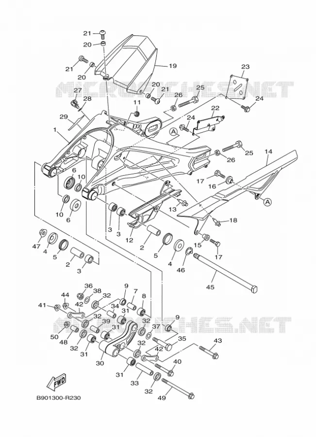 BRAS OSCILLANT  Yamaha MOTO 900 2018 XSR  MTM850
