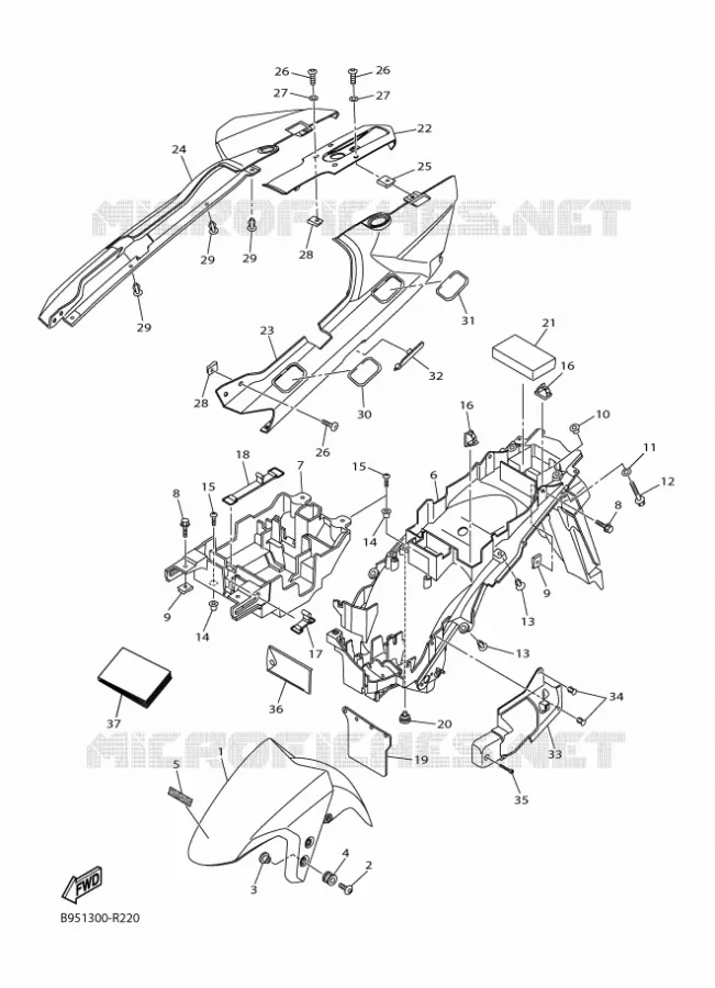 GARDE BOUE Yamaha MOTO 1300 2018 FJR AS  FJR1300-AS