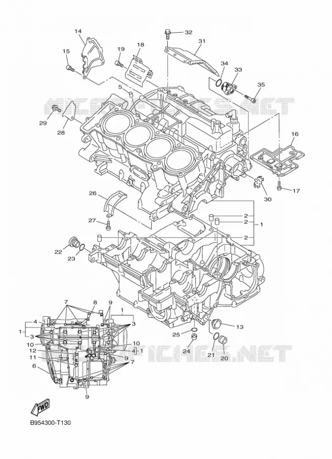 CARTER MOTEUR Yamaha MOTO 1300 2018 FJR AS  FJR1300-AS