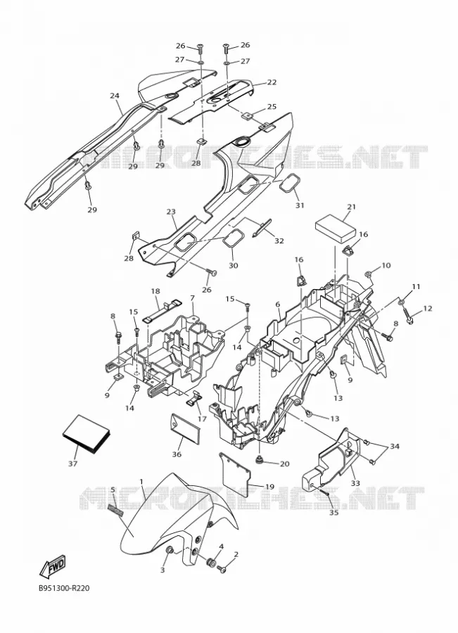 GARDE BOUE Yamaha MOTO 1300 2018 FJR AS  FJR1300-AS