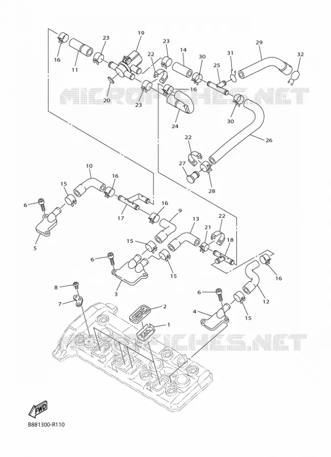 SYSTÈME D'ADMISSION D'AIR AIS Yamaha MOTO 1300 2018 FJR AS  FJR1300-AS