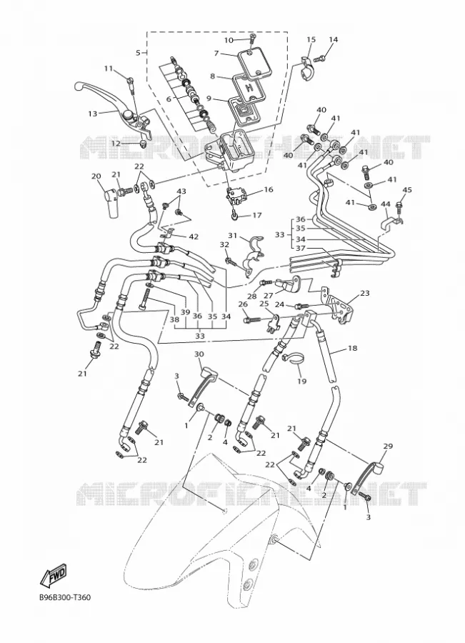 MAITRE CYLINDRE DE FREIN AVANT Yamaha MOTO 1300 2018 FJR AE  FJR1300-AE