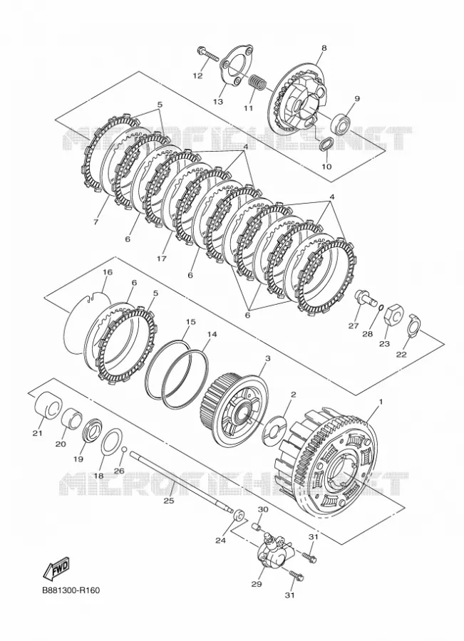 EMBRAYAGE DE DEMARREUR Yamaha MOTO 1300 2018 FJR AE  FJR1300-AE