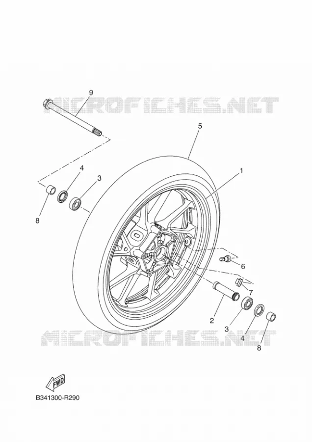 ROUE AVANT Yamaha MOTO 700 2018 TRACER  MTT690-A