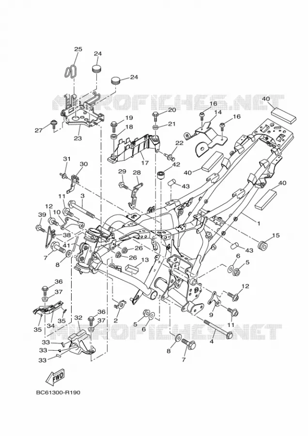 CADRE Yamaha MOTO 700 2018 TRACER  MTT690-A
