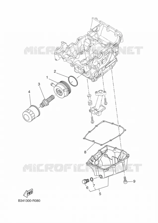 FILTRE A HUILE Yamaha MOTO 700 2018 TRACER 35KW  MTT690-U
