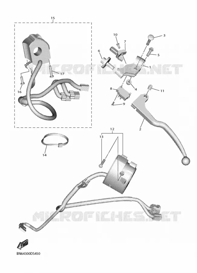 COMMODO / LEVIER Yamaha MOTO 600 2018 R6  YZF600