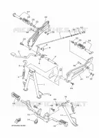 SUPPORT / REPOSE PIEDS pour Yamaha YBR 125 de 2018