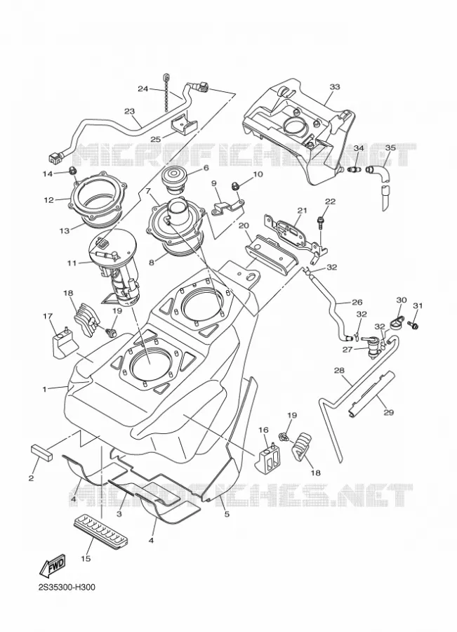 RESERVOIR A ESSENCE Yamaha MOTO 1700 2017 VMAX  VMX17H
